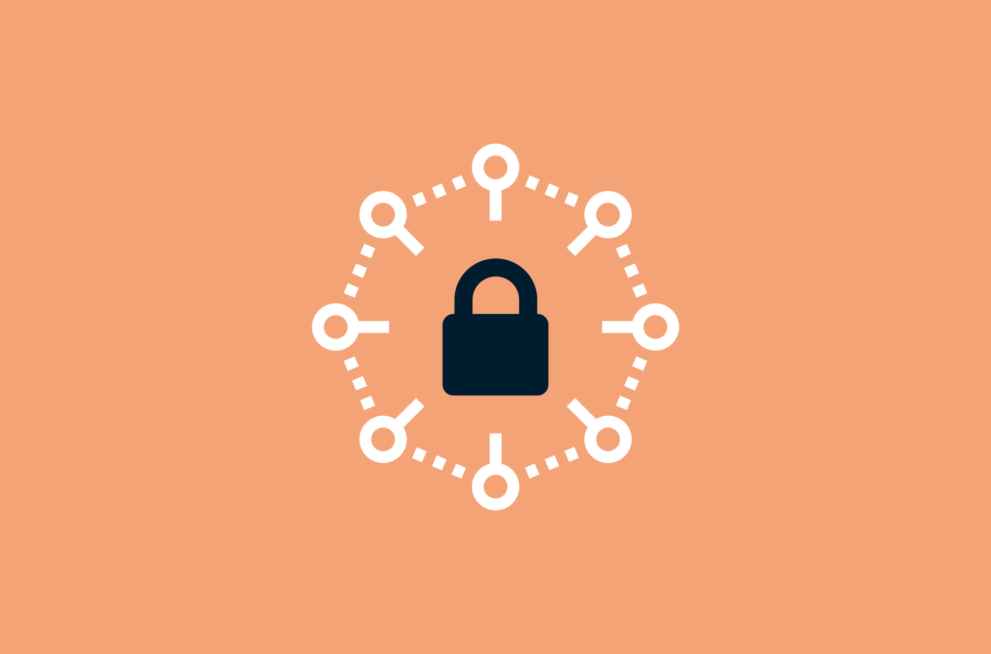 Padlock with omni-directional protection.