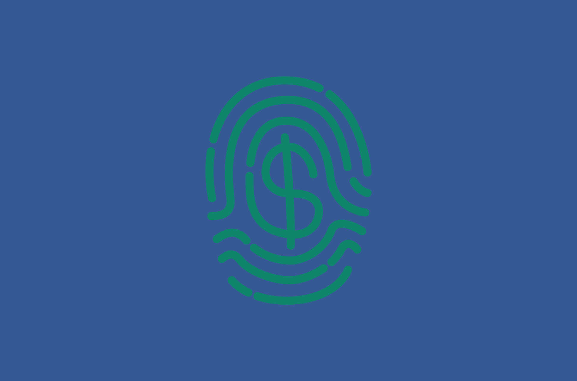 fingerprint with dollar sign imprinted
