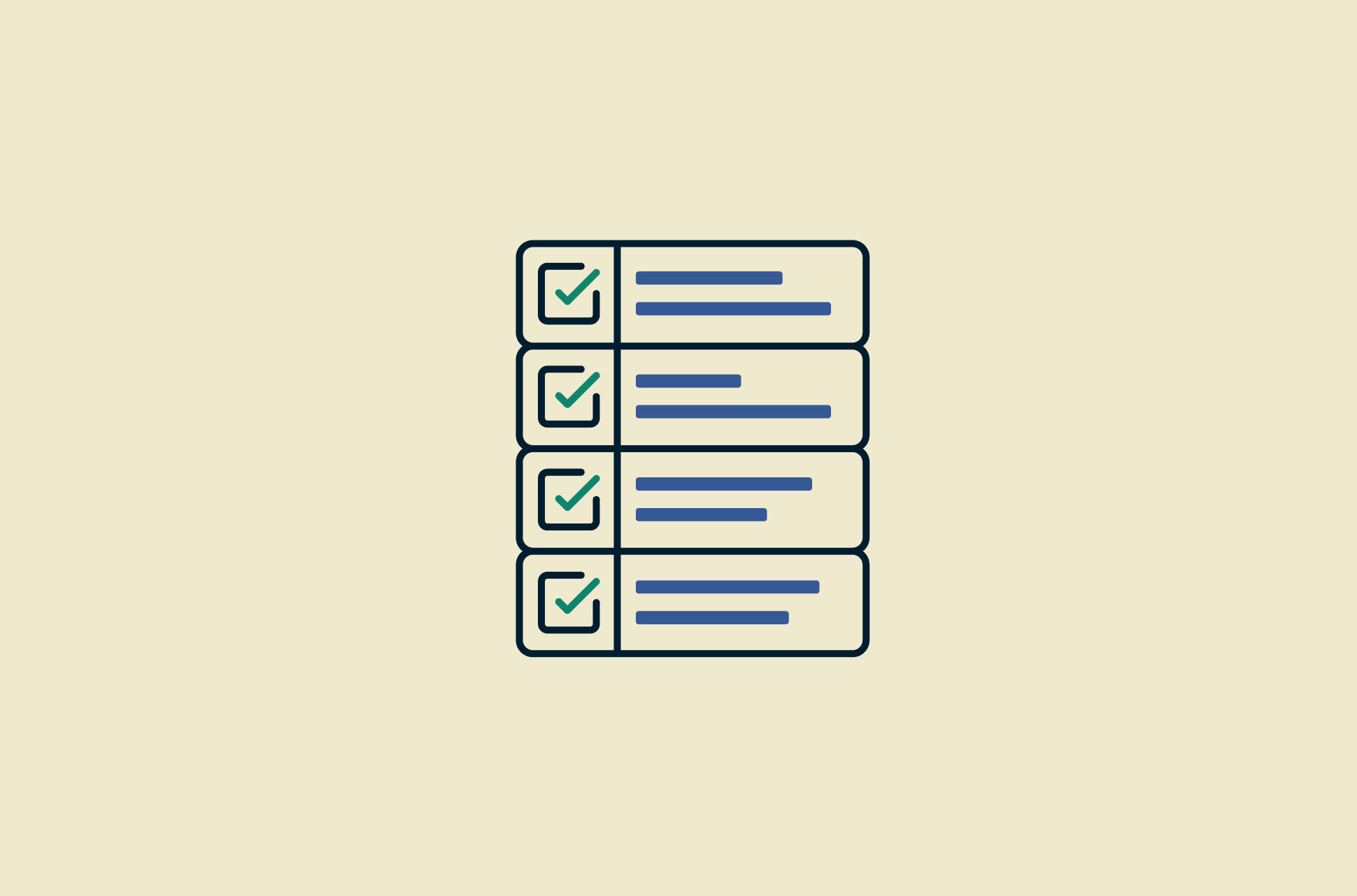 A checklist resembling a server.