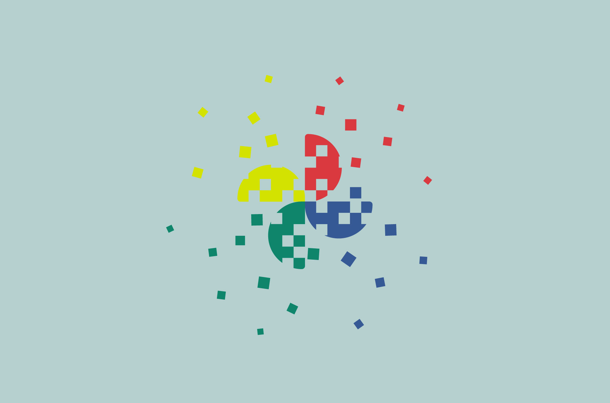 Google Photos icon disintegrating.