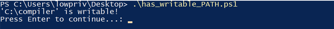 Run script as low-privilege user.