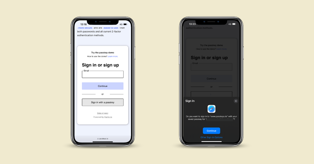 How to sign in with passkey