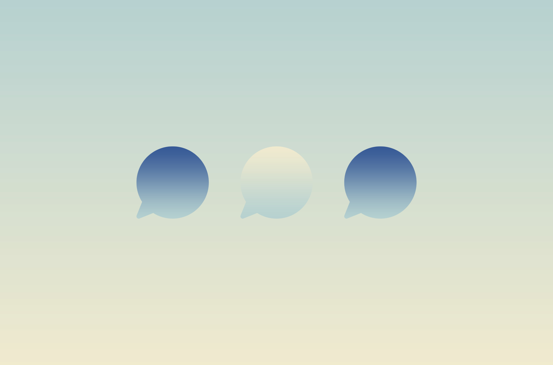 Two visible and one hidden speech bubble.