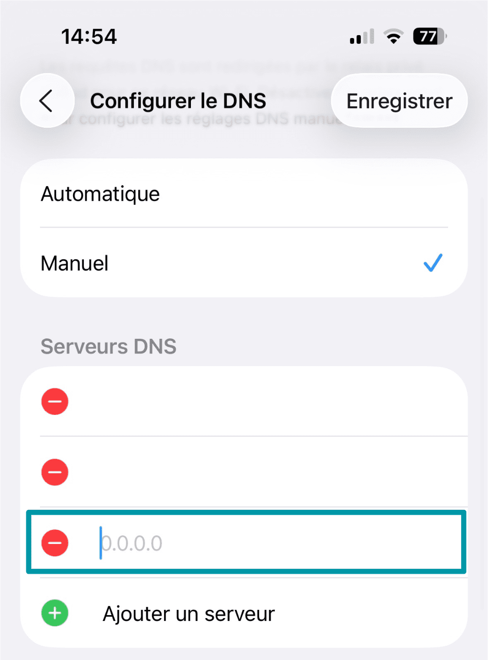 Click Add Server Fr