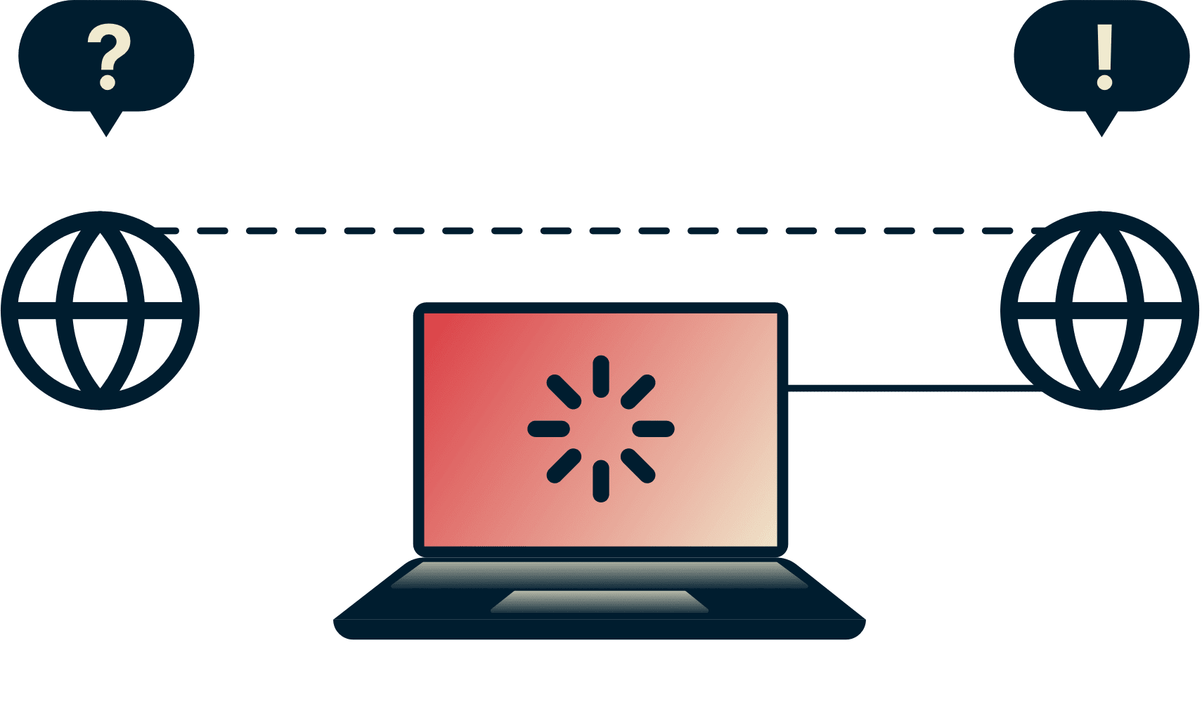 Cos'&egrave; il peering? Diagramma che mostra due ISP che limitano la velocit&agrave; di un portatile che fa streaming video.
