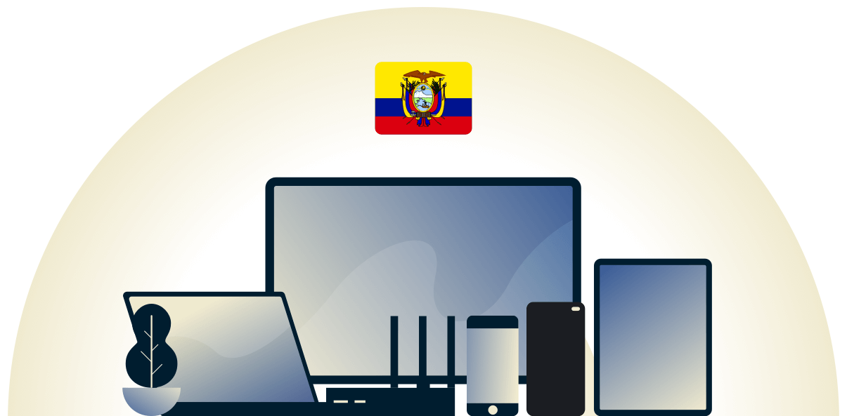 VPN ecuadoriana che protegge una variet&agrave; di dispositivi.