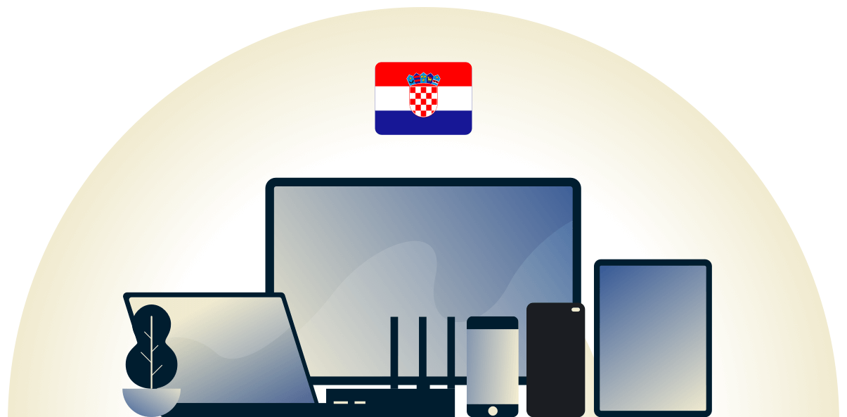 VPN для Хорватии защищает различные устройства.
