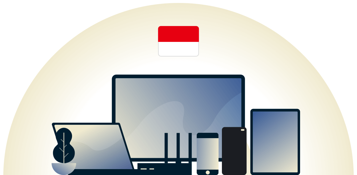 Indonesi&euml; VPN beschermt een verscheidenheid van apparaten.