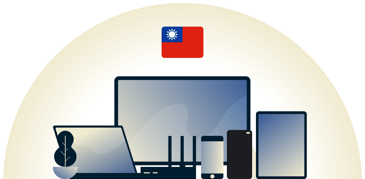 VPN pour Ta&iuml;wan prot&eacute;geant une vari&eacute;t&eacute; d'appareils.