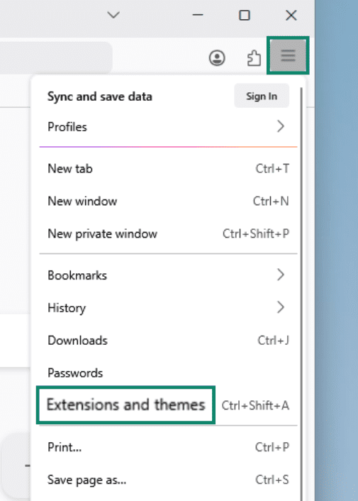 Hamburger icon and