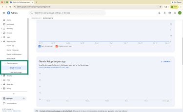 A screen with Gemini reports.