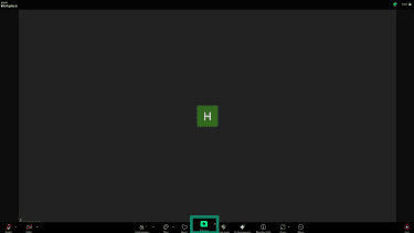 Share button in the bottom bar in the Zoom app