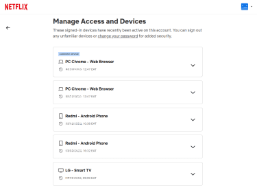 How to review devices and sign-in activity in your Netflix account