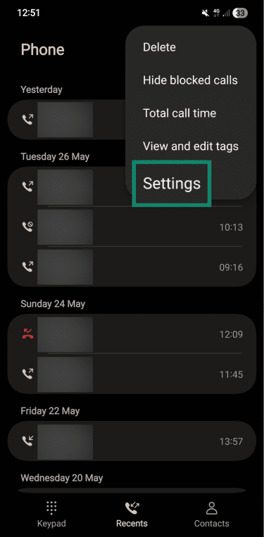 Android Phone Settings.